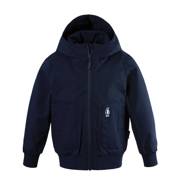 Gosoaky Blue Bird regenjas in donkerblauw voor jongens en meisjes - Verkrijgbaar bij Little Fashion Addict