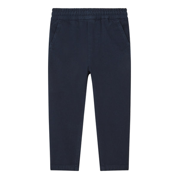 Hundred Pieces - Organic Cotton Jogging Pants Navy Blue - Donkerblauwe joggingsbroek in denim voor jongens van het merk Hundred Pieces - Verkrijgbaar bij Littlefashionaddict.com