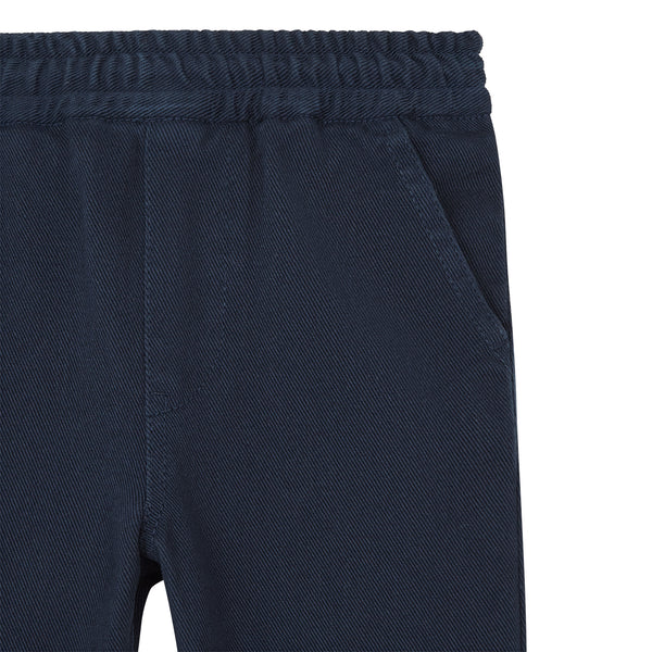 Hundred Pieces - Organic Cotton Jogging Pants Navy Blue - Donkerblauwe joggingsbroek in denim voor jongens van het merk Hundred Pieces - Verkrijgbaar bij Littlefashionaddict.com
