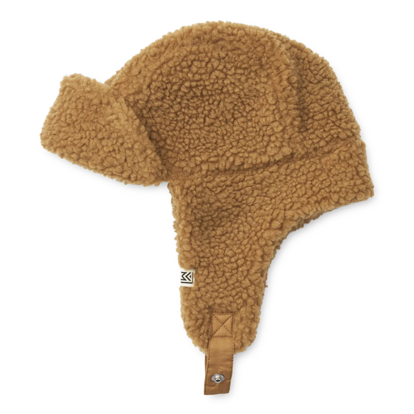 Littlefashionaddict - Liewood - AW23 - Bravo Pile Hat - Golden Caramel - Voor meisjes en jongens - Jongens- en Meisjesmuts - Pilotenmuts - Vanaf 3 tot 8 jaar in stock en verkrijgbaar bij Little Fashion Addict