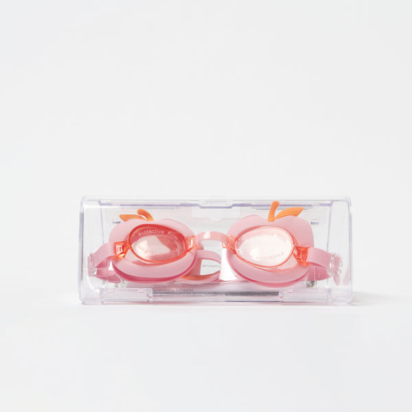 Roze zwembril van Sunnylife in kersenthema (Cotton Candy Cherry) met verstelbare band – voor kinderen | Ontdek Sunnylife bij Little Fashion Addict