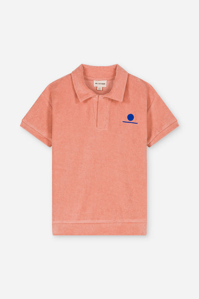 We Are Kids Polo Leonard Terry in oudroze, gemaakt van zachte 100% biologisch katoenen terry-stof. Voor jongens en meisjes vanaf 4 jaar. Verkrijgbaar bij Littlefashionaddict