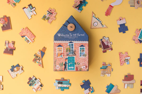 Londji Kinderpuzzel - Puzzel 36 stukken - Welcome to my home - Voor kids vanaf 3 jaar - Verkrijgbaar bij Littlefashionaddict.com