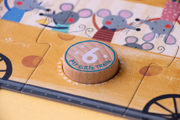 Londji Kinderpuzzel - Set van 10 puzzels met 3 stukken - Inlegpuzzel My littel Train Puzzle - Voor kids vanaf 3 jaar - Verkrijgbaar bij Littlefashionaddict.com