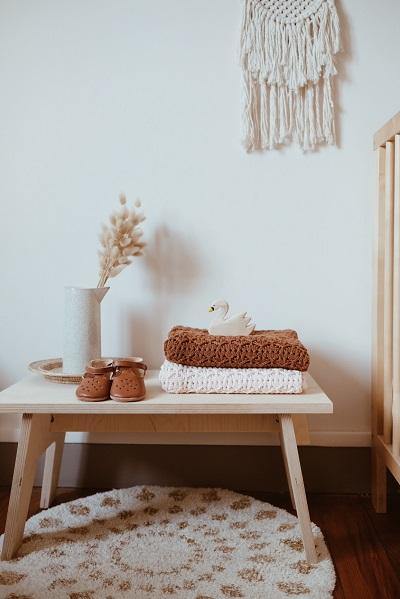 Dekentje gebreid - Dentelle Chestnut - littlefashionaddict.com