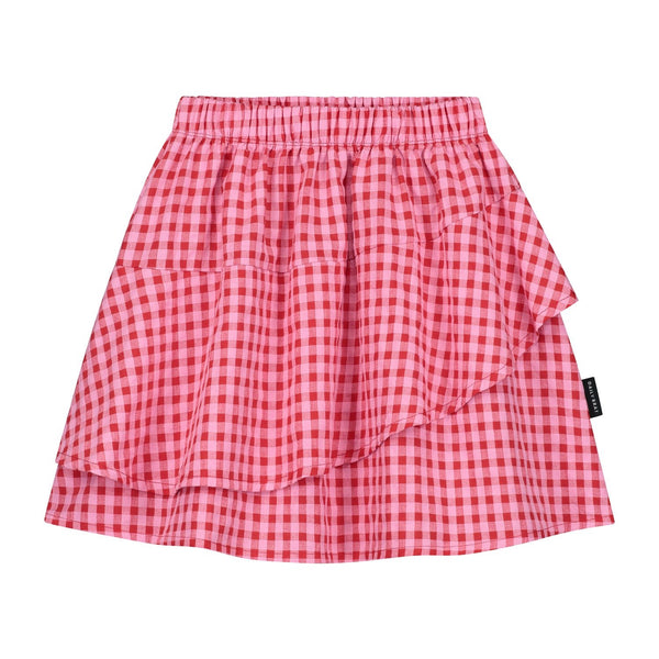 Daily Brat Peachy Skirt Sunny Red – stijlvolle en speelse rok | Verkrijgbaar bij Little Fashion Addict