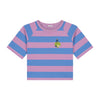Jongens t-shirt met streepjes en dino-print – Daily Brat | Striped T-shirt Daffy Dino | Verkrijgbaar bij Little Fashion Addict 