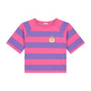 striped t-shirt lady arabella van Daily Brat | Meisjes t-shirt met ronde hals en vrolijke opdruk | Verkrijgbaar bij Little Fashion Addict