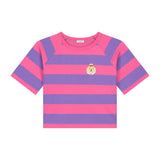 striped t-shirt lady arabella van Daily Brat | Meisjes t-shirt met ronde hals en vrolijke opdruk | Verkrijgbaar bij Little Fashion Addict