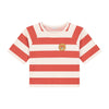 striped t-shirt lenny lion van Daily Brat | Jongens t-shirt met streepjes en leeuwenprint | Verkrijgbaar bij Little Fashion Addict