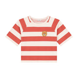 striped t-shirt lenny lion van Daily Brat | Jongens t-shirt met streepjes en leeuwenprint | Verkrijgbaar bij Little Fashion Addict