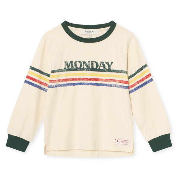 Jongens T-shirt met lange mouwen en grafische print van A Monday in Copenhagen | Verkrijgbaar bij Litle Fashion Addict