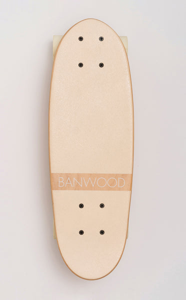Banwood Skateboard - Crèmekleurig skateboard voor kinderen vanaf 3 jaar - Verkrijgbaar bij Littlefashionaddict.com