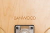 Banwood Skateboard - Natuurkleurig skateboard met donkergroene strepen voor kinderen vanaf 3 jaar - Verkrijgbaar bij Littlefashionaddict.com