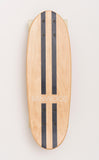 Banwood Skateboard - Natuurkleurig skateboard met donkerblauwe strepen voor kinderen vanaf 3 jaar - Verkrijgbaar bij Littlefashionaddict.com