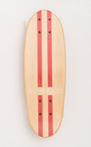 Banwood Skateboard - Natuurkleurig skateboard met donkerrode strepen voor kinderen vanaf 3 jaar - Verkrijgbaar bij Littlefashionaddict.com