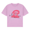 Daily Brat Bla Bla Bla T-shirt roze met telefoonprint voor meisjes | Daily Brat Bla Bla Bla T-shirt Sunny Violet - Verkrijgbaar bij Little Fashion Addic