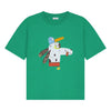 Groene T-shirt met speelse dierenprint Daily Brat jongens | Daily Brat Swanky T-shirt Summer Green - Verkrijgbaar bij Little Fashion Addict