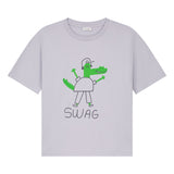 Daily Brat SWAG T-shirt grijs met krokodilprint voor jongens | Daily Brat SWAG T-shirt Dapple Gray - Verkrijgbaar bij Little Fashion Addict
