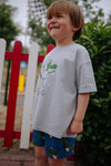 Daily Brat SWAG T-shirt grijs met krokodilprint voor jongens | Daily Brat SWAG T-shirt Dapple Gray - Verkrijgbaar bij Little Fashion Addict