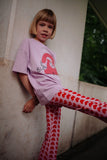 Daily Brat Adore flared broek in lichtroze met uitlopende pijpen | Adore Flared Pants Hickory Brown - Verkrijgbaar bij Little Fashion Addict