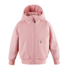 Waterdichte meisjesjas Blue Bird van Gosoaky in First Blush Pink met zachte voering. | Verkrijgbaar bij Little Fashion Addict