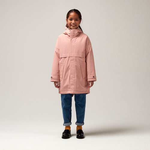 Gosoaky Desert Fox winterjas in Mellow Rose met zachte voering en reflecterende details | Ontdek Gosoaky bij Little Fashion Addict