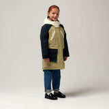 Gosoaky Fast Camel winterjas in Grey Green Multi met verstelbare taille en kleurblokken | Ontdek Gosoaky bij Little Fashion Addict