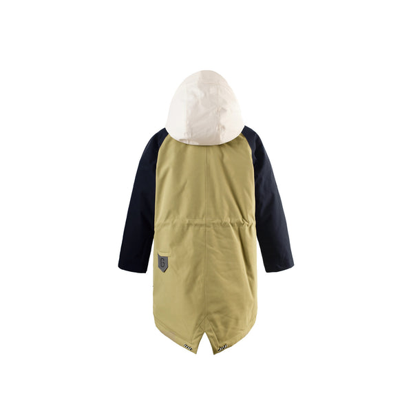 Gosoaky Fast Camel winterjas in Grey Green Multi met verstelbare taille en kleurblokken | Ontdek Gosoaky bij Little Fashion Addict