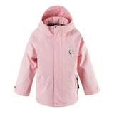 Gosoaky Roaring Cat meisjesregenjas in First Blush Pink, waterdicht en stijlvol. | Verkrijgbaar bij Little Fashion Addict