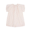 Poederroze Bella Balloon Dress van Jenest met lichtblauwe structuurdetails | Bella Balloon Dress Blossom Rose van Jenest - Verkrijgbaar bij Little Fashion Addict
