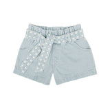 Jenest denim short voor meisjes met licht gewassen look en zwaluwprint | Julie Shorts Light Wash | verkrijgbaar bij Little Fashion Addict