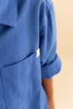 Lef Shirt van Jenest in kobaltblauw | Jongenshemd van Jenest verkrijgbaar bij Little Fashion Addict