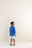 Lef Shirt van Jenest in kobaltblauw | Jongenshemd van Jenest verkrijgbaar bij Little Fashion Addict
