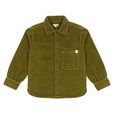 Jenest Lef Shirt | Hemd voor jongens in mosgroen corduroy met borstzak. | Verkrijgbaar bij Little Fashion Addict