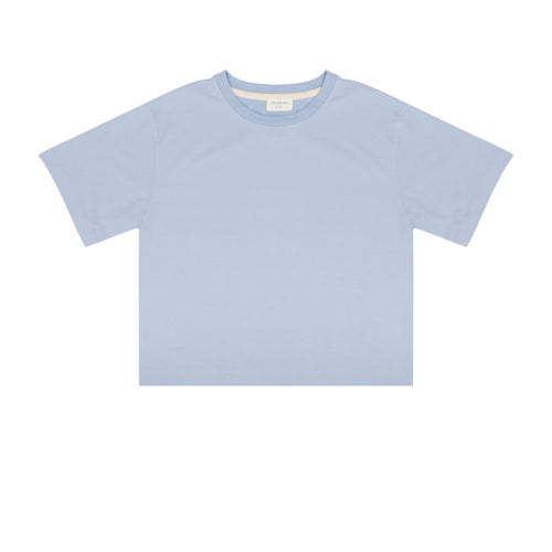Unisex Mase t-shirt van Jenest in druivenblauw – voorkant | Verkrijgbaar bij Little Fashion Addict | Voor kids van 4 tot 10 jaar