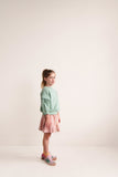 Sasha Skirt van Jenest in roze gestreept katoen | Sasha Skirt Peach Rose Stripe - Verkrijgbaar bij Little Fashion Addict