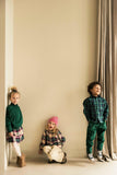Navy-blauw en groen geruit flanellen jongenshemd van Jenest met lange mouwen | Scott Shirt Navy Blue Green Check | Ontdek Jenest bij Little Fashion Addict