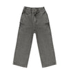 Donkergrijze jeans met wijde pijpen voor jongens en meisjes van Jenest – met elastische tailleband en comfortabele pasvorm | Unisex Denim Pants Grey Wash | Ontdek Jenest bij Little Fashion Addict