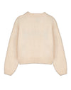 Littlefashionaddict - Letter To The World - Fur Therapy - AW23 - LTTW Jumper Cream - Crèmekleurige sweater voor jongens en meisjes - Beschikbaar vanaf 4 tot 11 jaar bij Littlefashionaddict.com