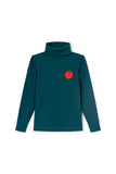 Donkergroene meisjes coltrui met tomatenprint van Letter To The World | Verkrijgbaar bij Little Fashion  Addict