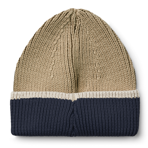 Littlefashionaddict - Liewood - AW23 - Ezra Beanie Hat - Classic navy mix - Voor jongens en meisjes - Vanaf 3 tot 8 jaar in stock en verkrijgbaar bij Little Fashion Addict