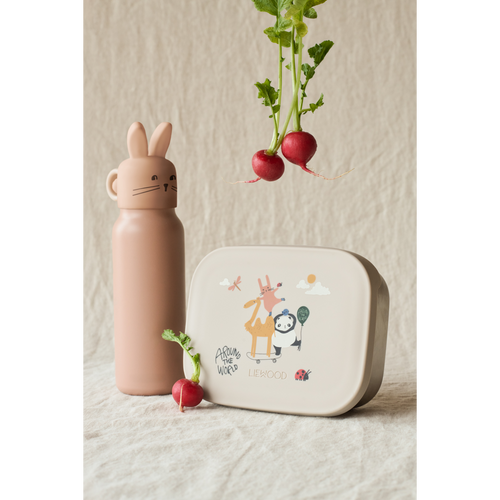 Drinkfles van Liewood in pale tuscany met konijnen deksel | Falk water bottle rabbit lid | Ontdek Liewood bij Little Fashion Addict