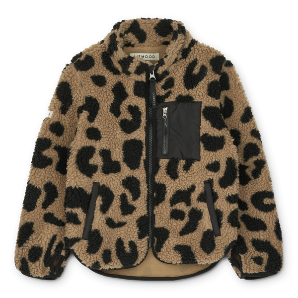 Nolan teddy fleece jas voor jongens en meisjes | Nolan Pile Jacket Mega Leo Oat Mix | Ontdek Liewood bij Little Fashion Addict