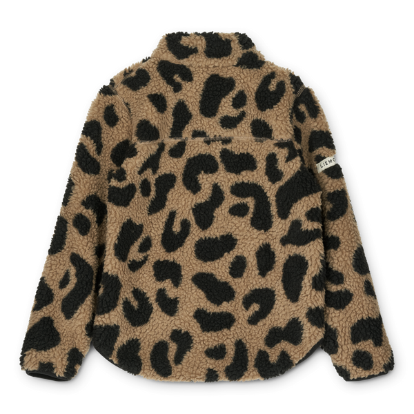 Nolan teddy fleece jas voor jongens en meisjes | Nolan Pile Jacket Mega Leo Oat Mix | Ontdek Liewood bij Little Fashion Addict