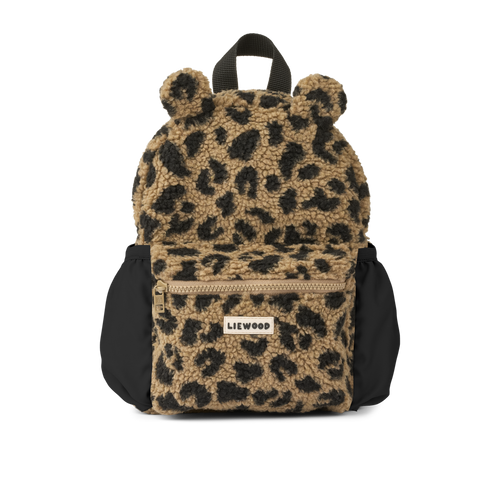 Liewood Andreas teddy rugzak met berenoortjes en luipaardprint voor jongens en meisjes | Ontdek Liewood bij Little Fashion Addict