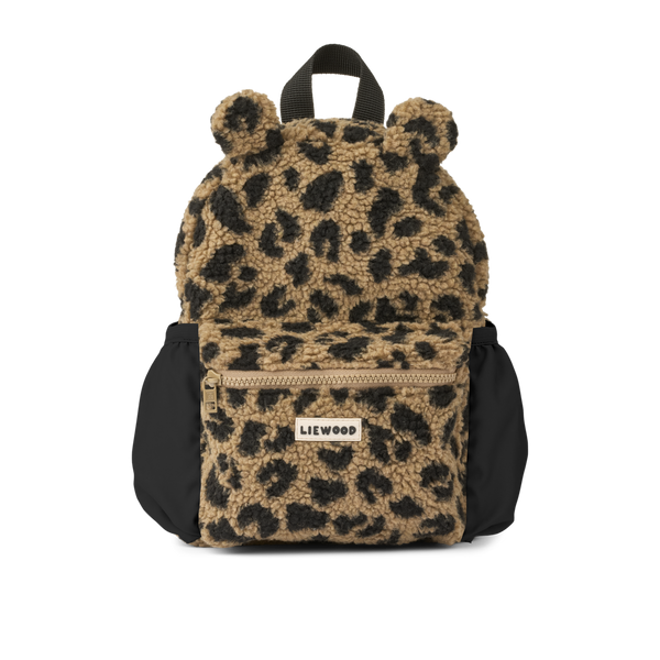Liewood Andreas teddy rugzak met berenoortjes en luipaardprint voor jongens en meisjes | Ontdek Liewood bij Little Fashion Addict