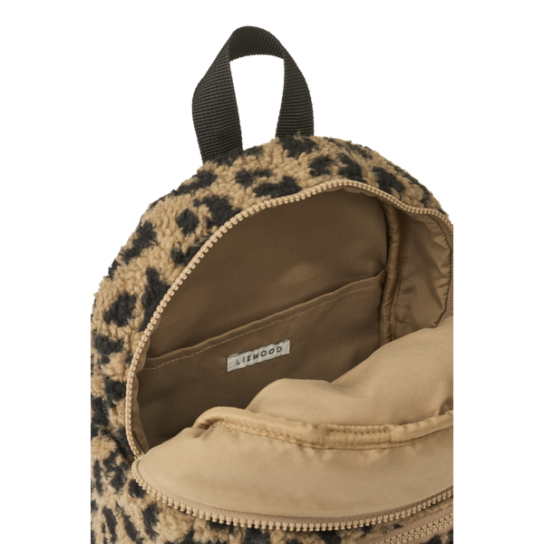 Liewood Andreas teddy rugzak met berenoortjes en luipaardprint voor jongens en meisjes | Ontdek Liewood bij Little Fashion Addict