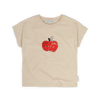 Vrolijk T-shirt voor jongens en meisjes met appelprint uit Sorbet Sunday collectie van Sproet & Sprout | Verkrijgbaar bij Little Fashion Addict.