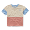 Colourblock t-shirt Ice Cream Champ in sesame van Sproet & Sprout voor jongens | Verkrijgbaar bij Little Fashion Addict